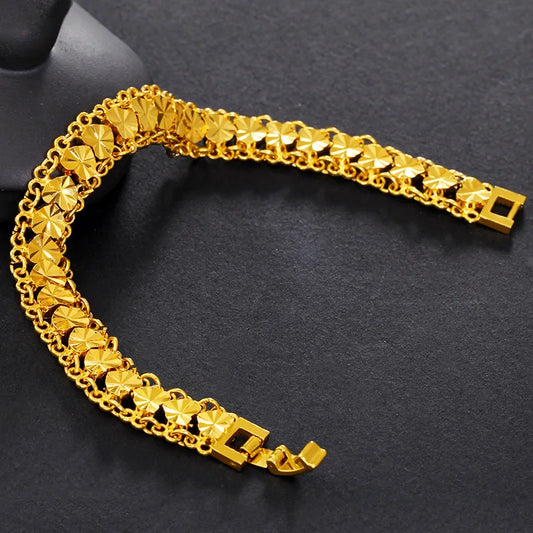 Pulseira feminina banhada a ouro 24k prata 925 18cm - 19cm pulseira de corrente joias finas