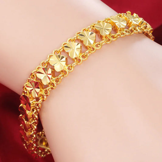 Pulseira feminina banhada a ouro 24k prata 925 18cm - 19cm pulseira de corrente joias finas